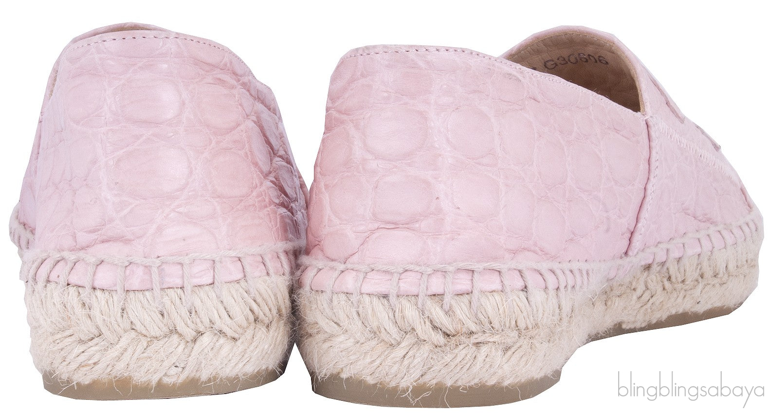 Pink Crocodile Espadrille