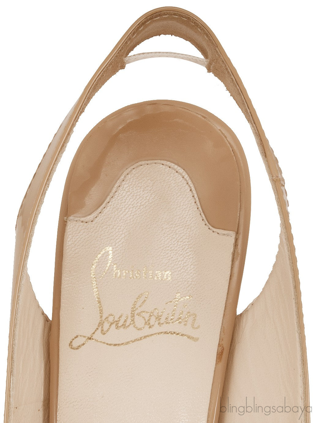Crisscross Patent Slingback Pump