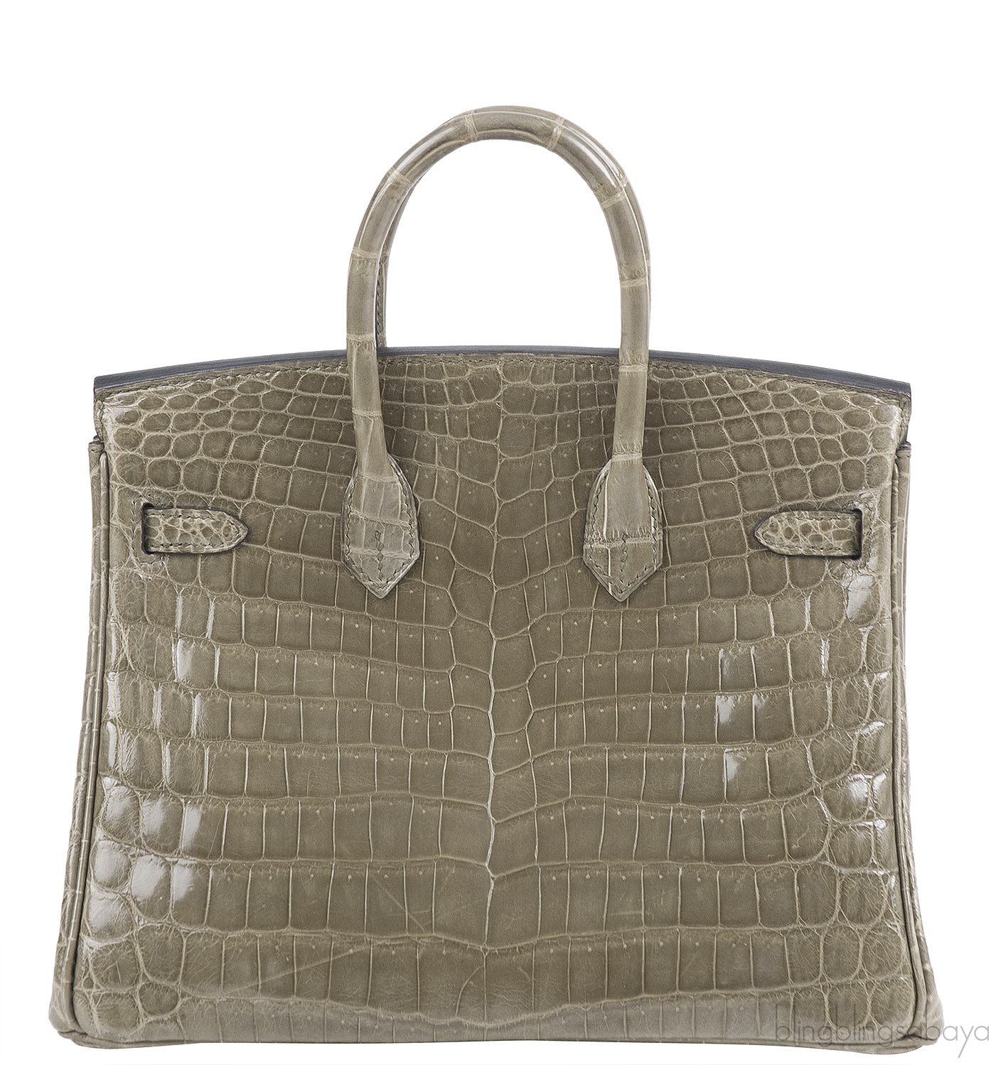 Hermes Birkin 25 Gris Tourterelle Crocodile GHW