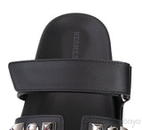 Hermes Chypre Black Cloute Studded Sandals