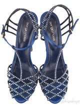 Blue Crystal Slingback Pump