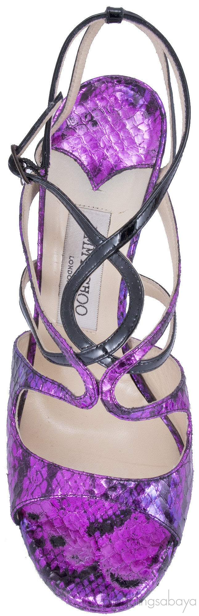 Bi-color Snakeskin Sandals