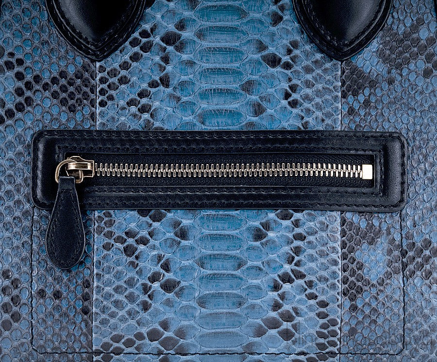 Mini Luggage Blue Python