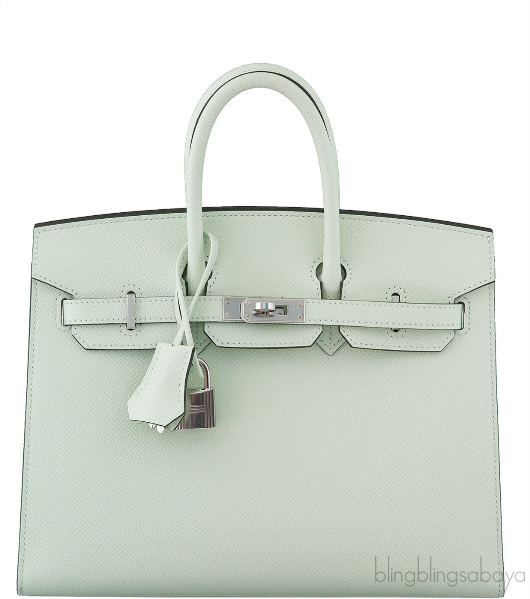 Birkin 25 Sellier Epsom Vert Fizz PHW