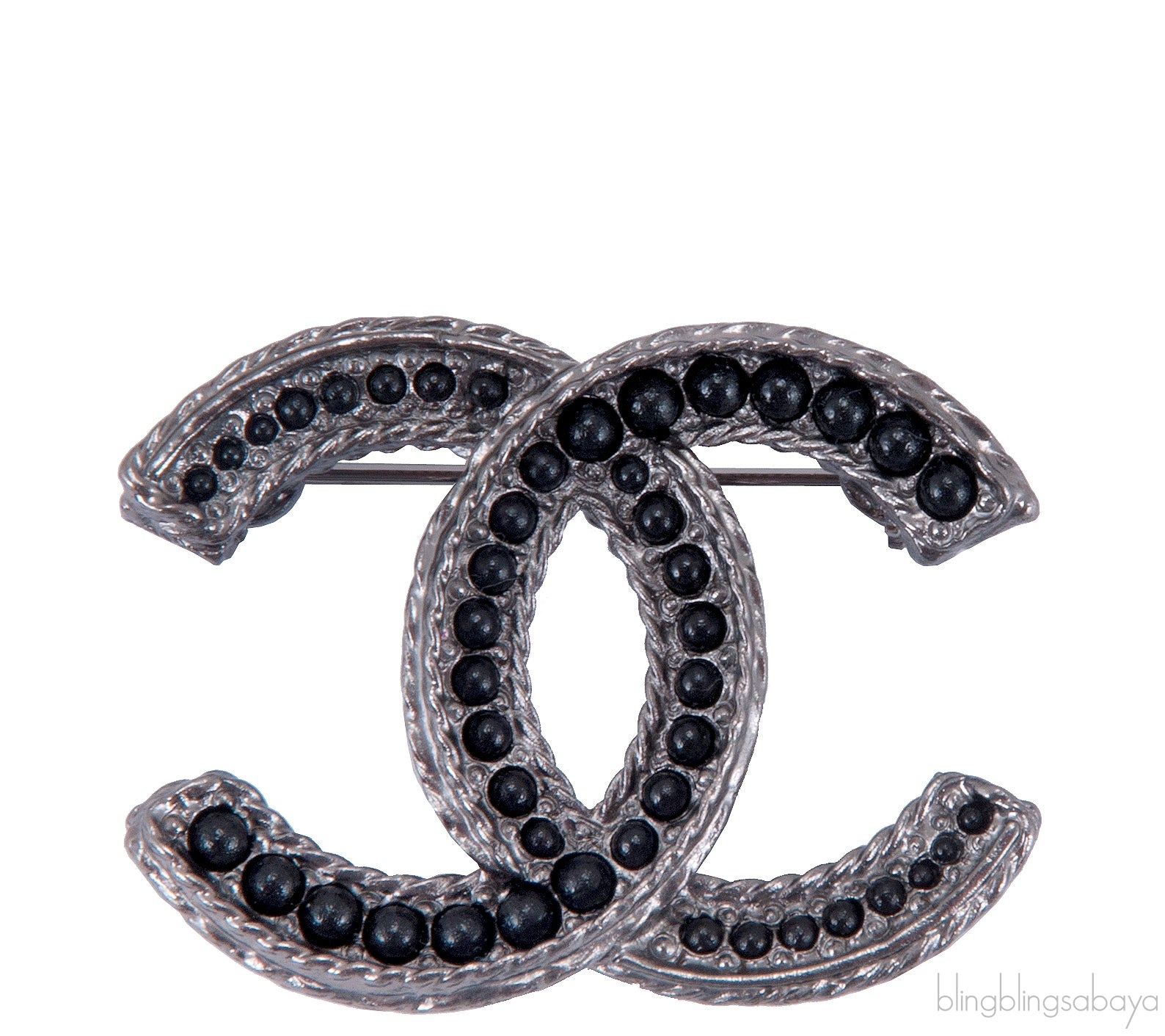 Ruthenium CC Pin Brooch