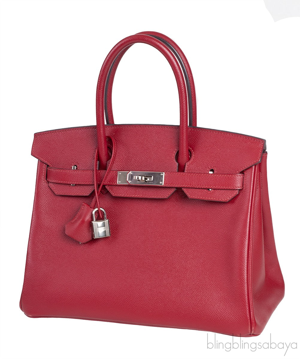 Birkin 30 Rubis Epsom PHW