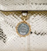 Miss Sicily Metallic Gold Snakeskin Bag