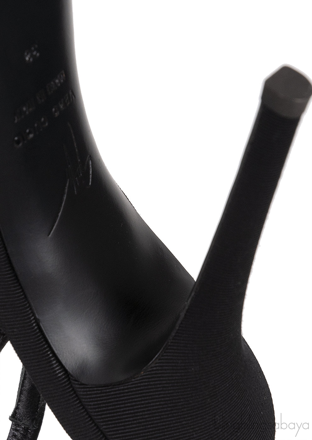 Giuseppe Zanotti Black Crystal Embellished Vamp Slingback