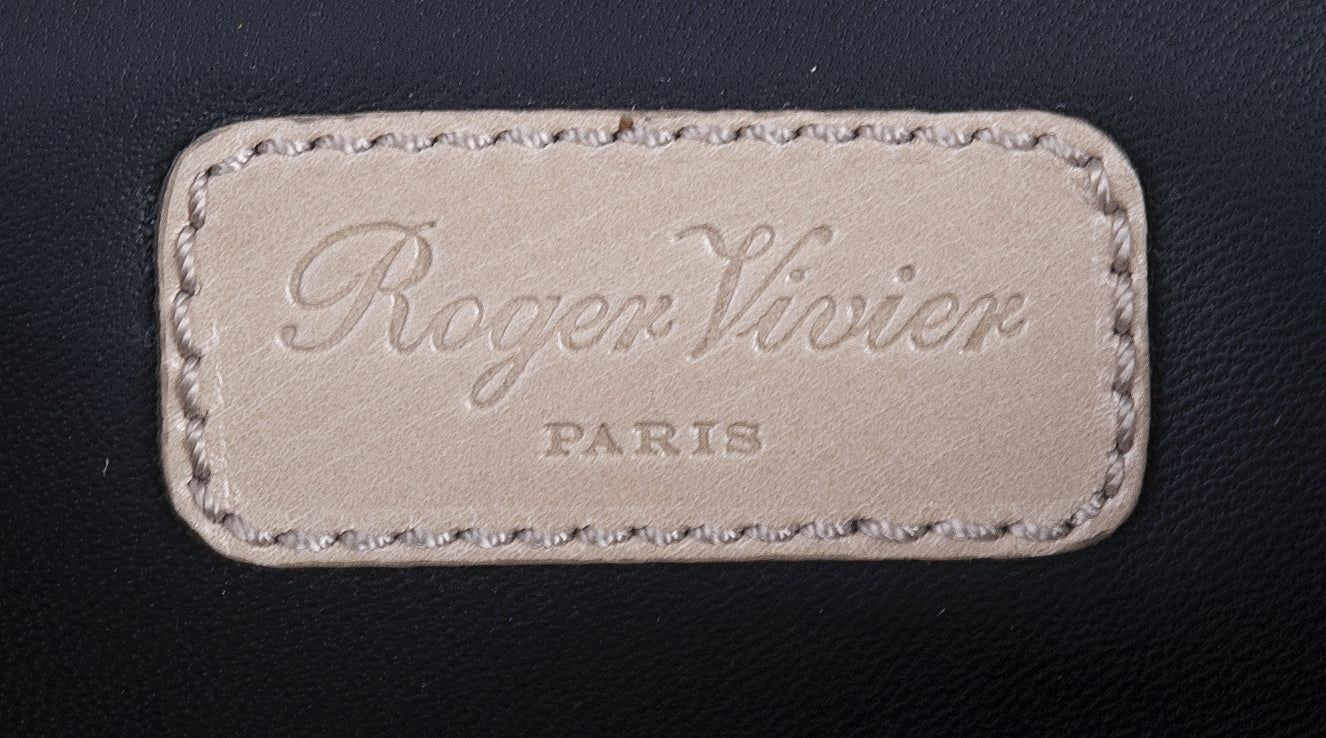 Roger Vivier Greyish Brown Python Shoulder Bag