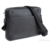 Black Infiniti Leather Calypso Messenger Bag MM