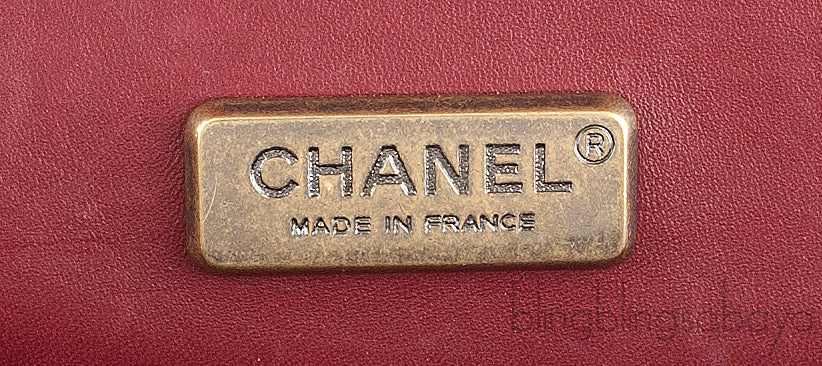 Chanel Classic Jumbo Burgundy Python Flap Bag
