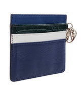 Dior Charm Blue Leather Card Holder