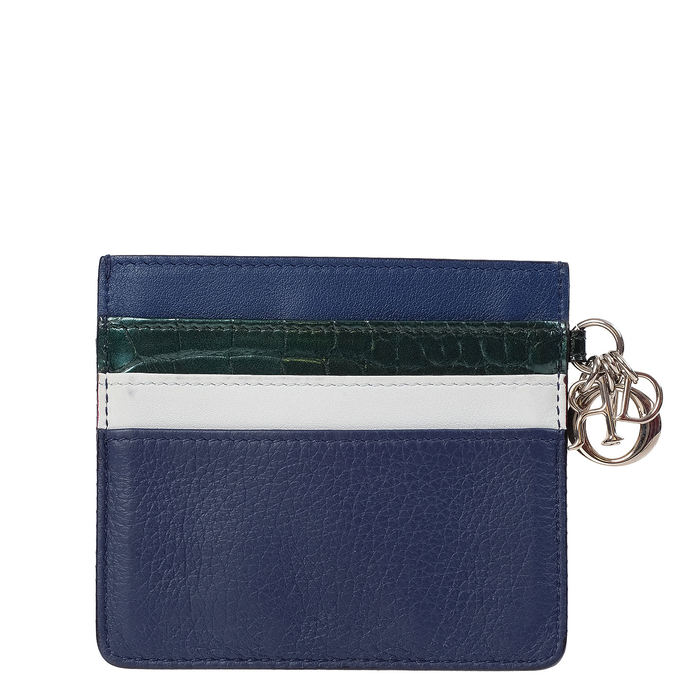 Dior Charm Blue Leather Card Holder