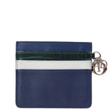 Dior Charm Blue Leather Card Holder