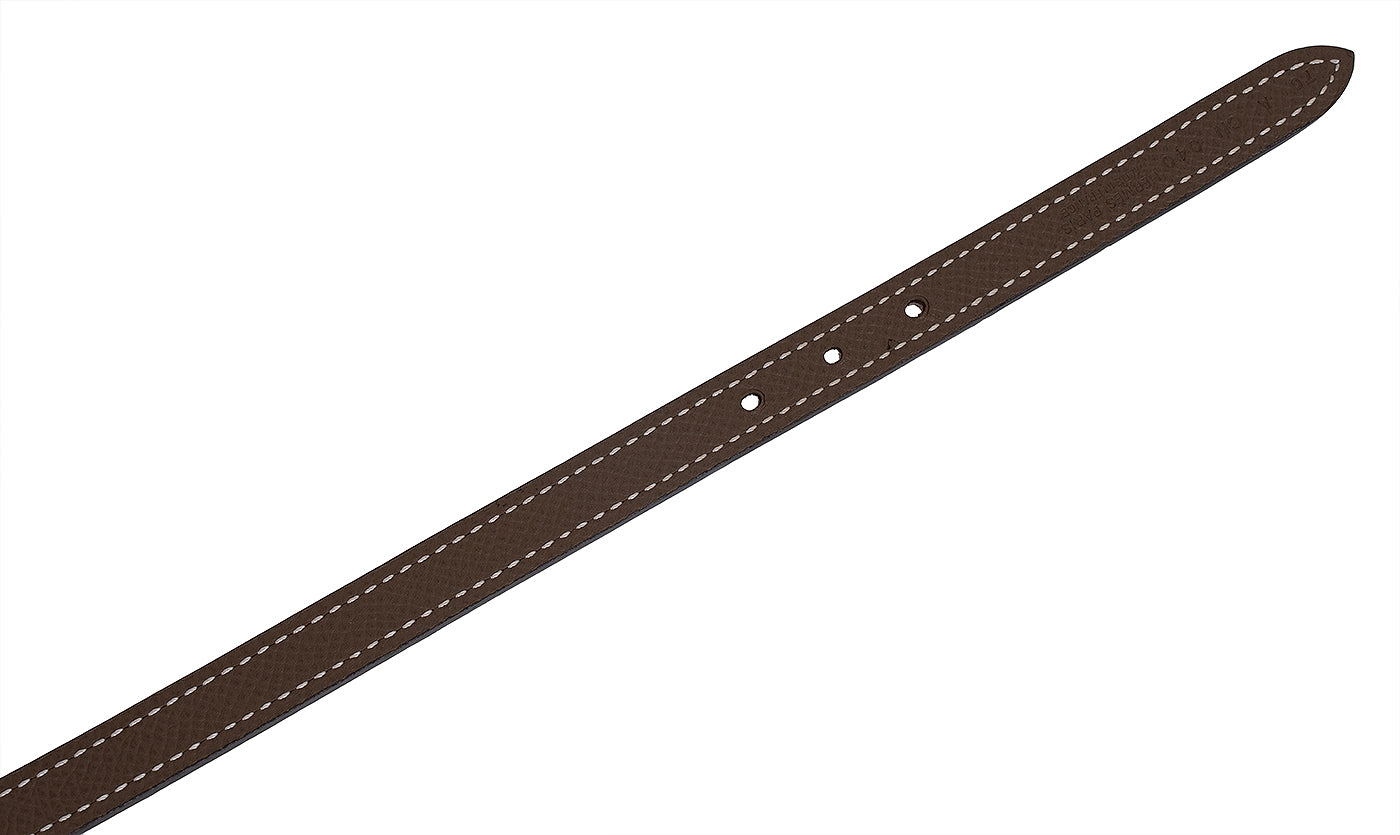 Hermes Etoupe White Epsom Reversible Gold Cadena 13 mm Belt