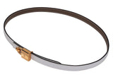 Hermes Etoupe White Epsom Reversible Gold Cadena 13 mm Belt