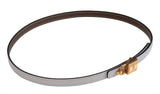 Hermes Etoupe White Epsom Reversible Gold Cadena 13 mm Belt