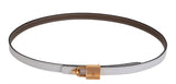 Hermes Etoupe White Epsom Reversible Gold Cadena 13 mm Belt