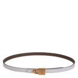 Hermes Etoupe White Epsom Reversible Gold Cadena 13 mm Belt