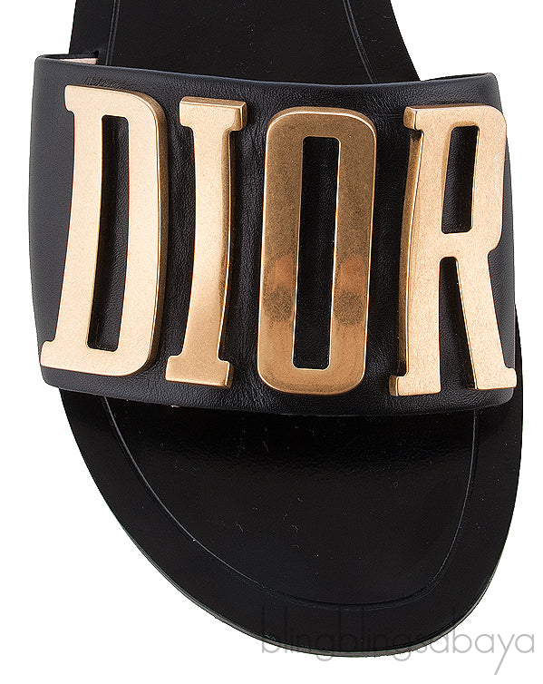 Diorevolution Black Leather Mule