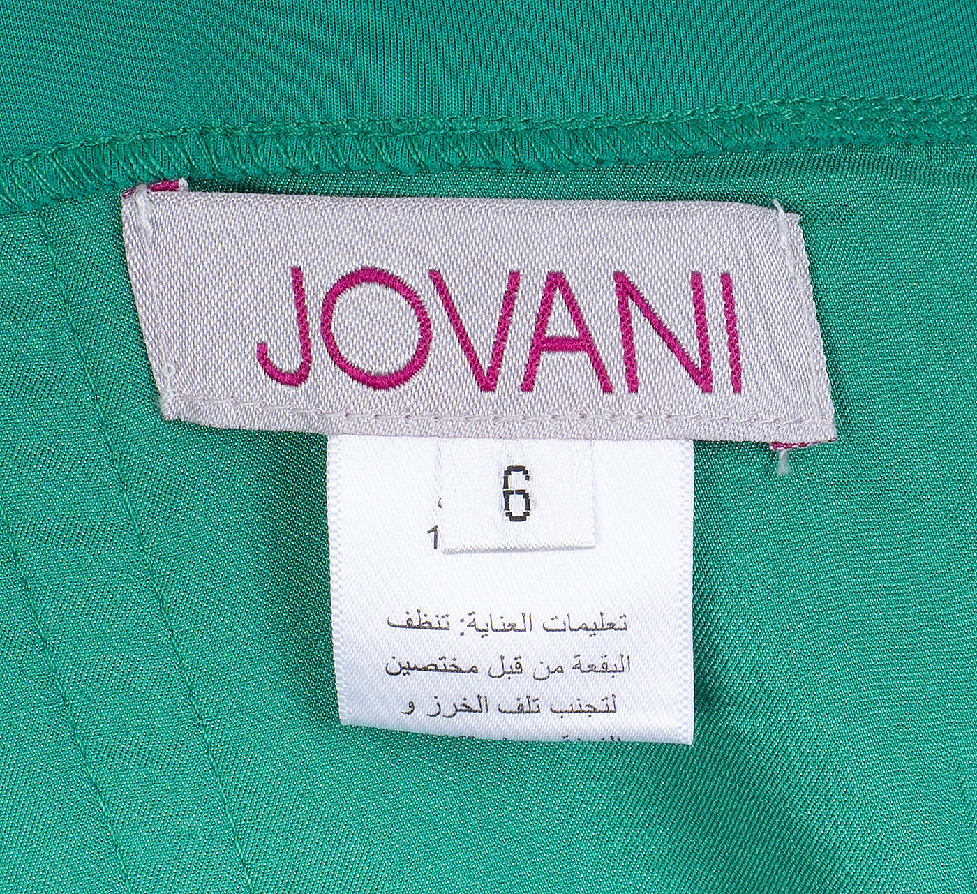 Jovani 3D-flower Green Slit Dress S