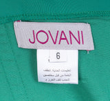 Jovani 3D-flower Green Slit Dress S