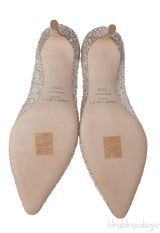 Jimmy Choo Romy 85 Glitter Pumps