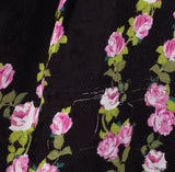Gucci Black Climbing Roses Print Blouse & Wide Leg Trouser