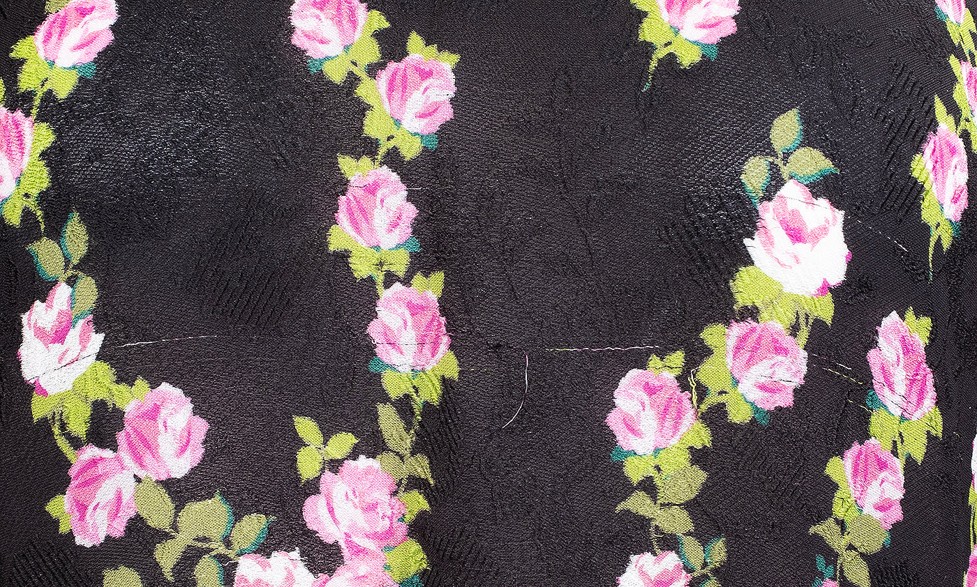 Gucci Black Climbing Roses Print Blouse & Wide Leg Trouser