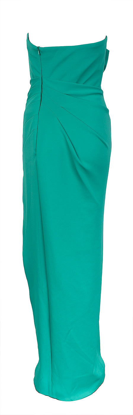 Jovani 3D-flower Green Slit Dress S