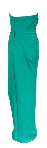 Jovani 3D-flower Green Slit Dress S