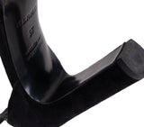 Hermes Nina D'orsay Black Suede Pumps 37