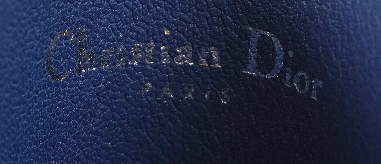 Dior Charm Blue Leather Card Holder