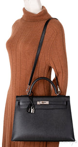 Kelly 32 Black Sellier Epsom PHW
