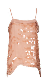 Lanvin Nude Sequin Tank Top