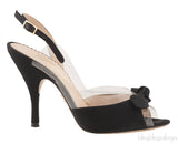 Black PVC Bow Heels