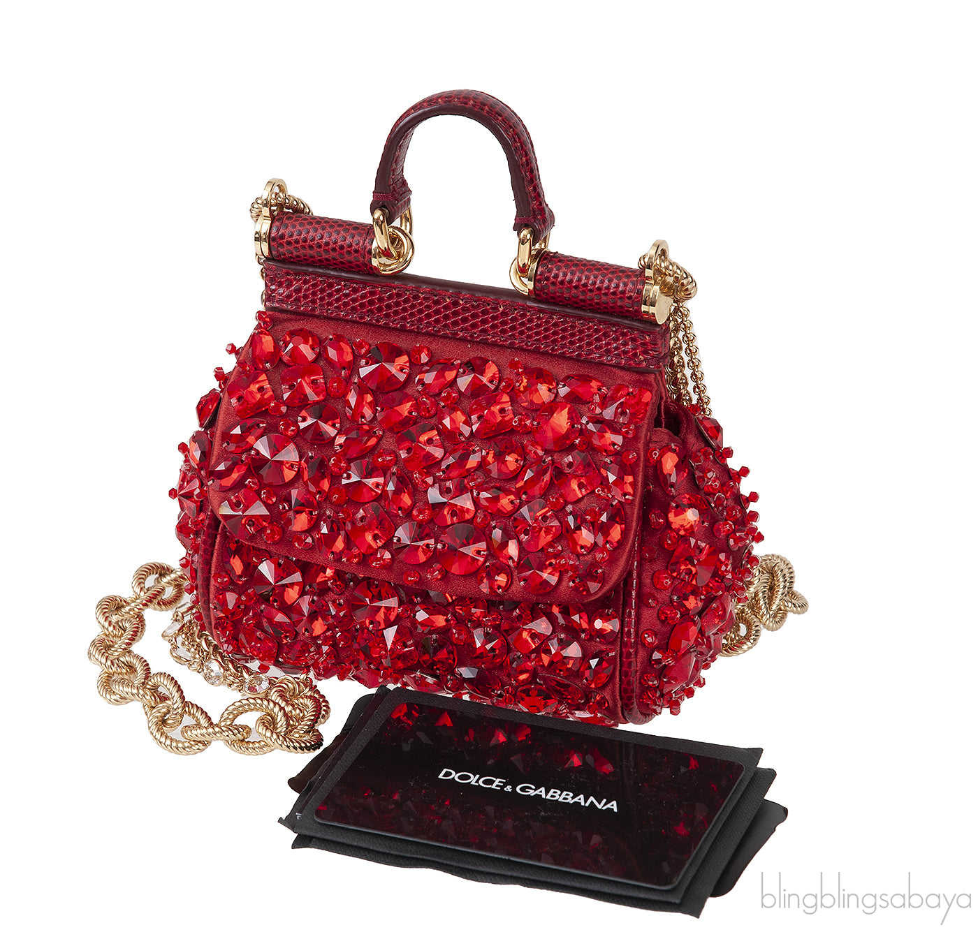 Micro Sicily Crystal-Embellished Cross-Body Bag