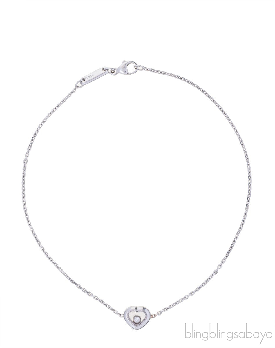 Happy Diamond White Gold Ankle Bracelet