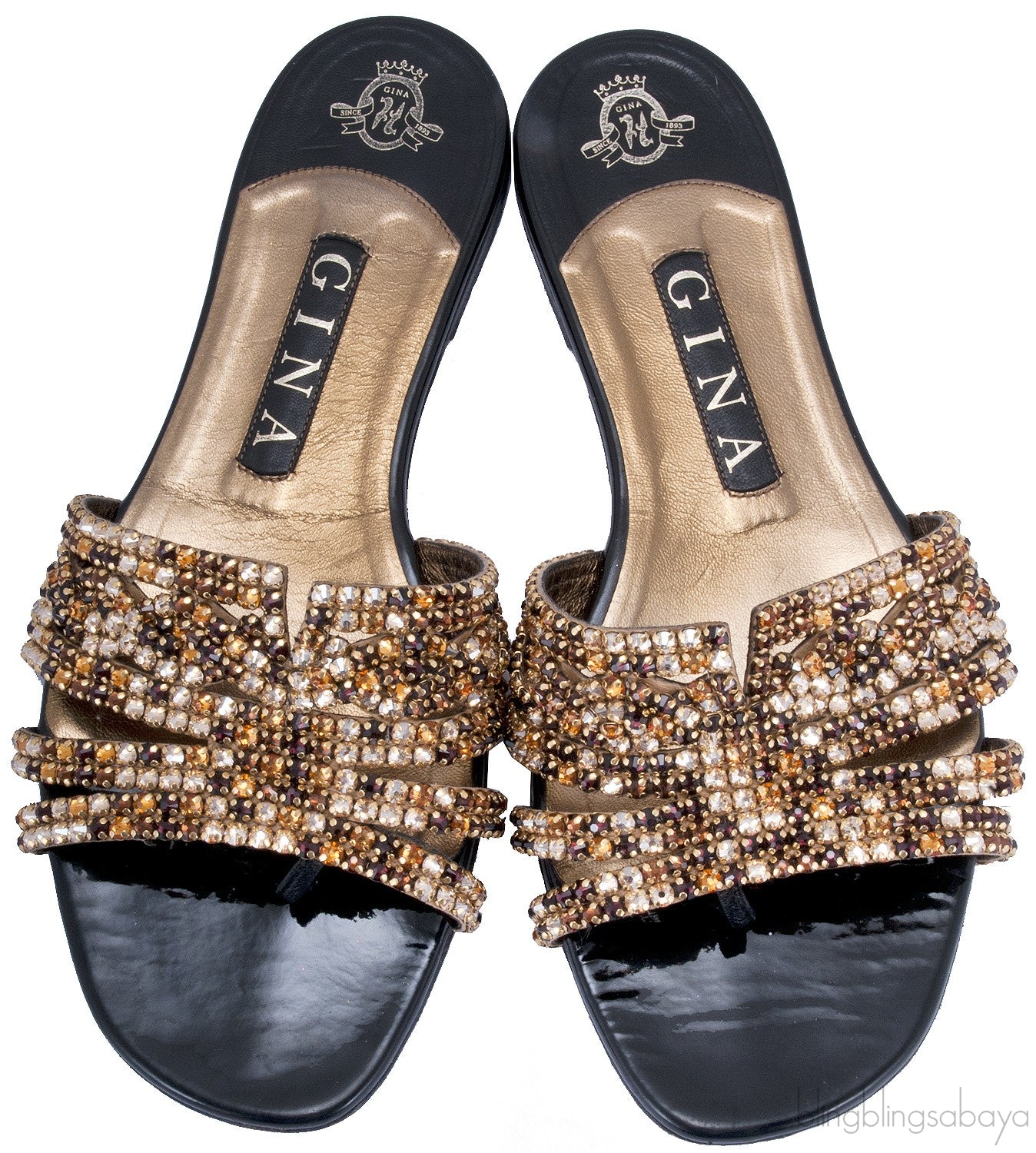 Gold Loren Flat Sandals