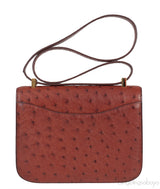 Hermes Vintage Constance 23 Brown Ostrich GHW