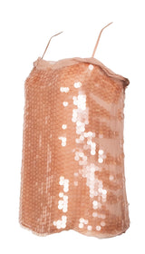 Lanvin Nude Sequin Tank Top