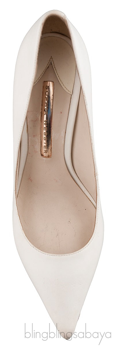 White Pointed Multicolor Crystal Heels