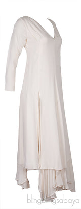 Off-White Asymmetric Hem Dress