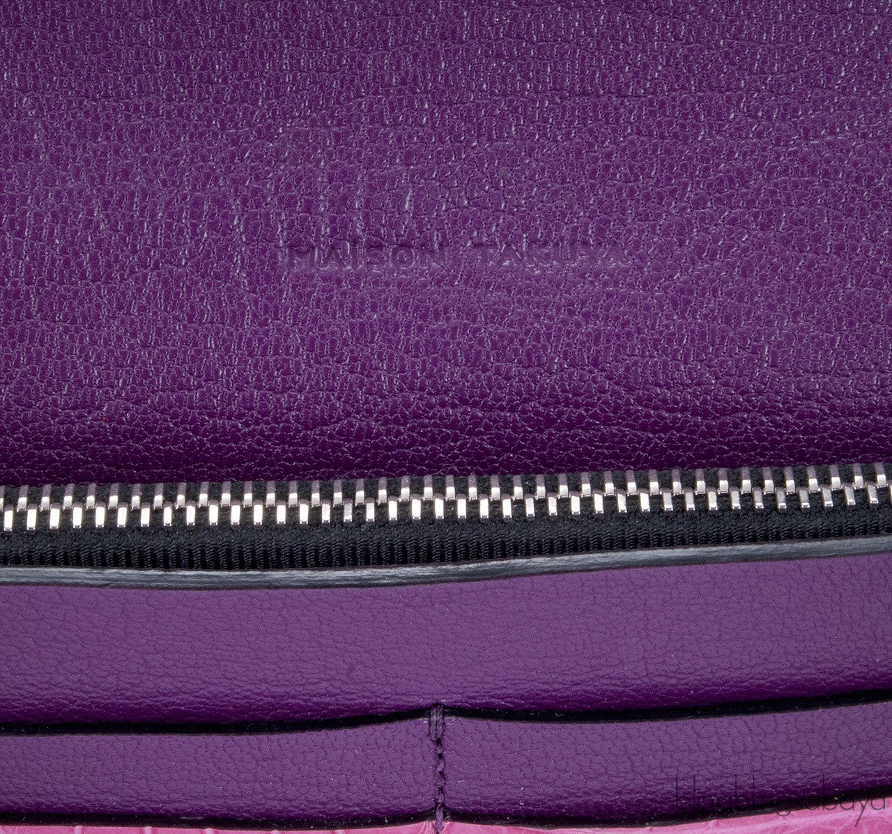 Bi-color Crocodile Leather Clutch*