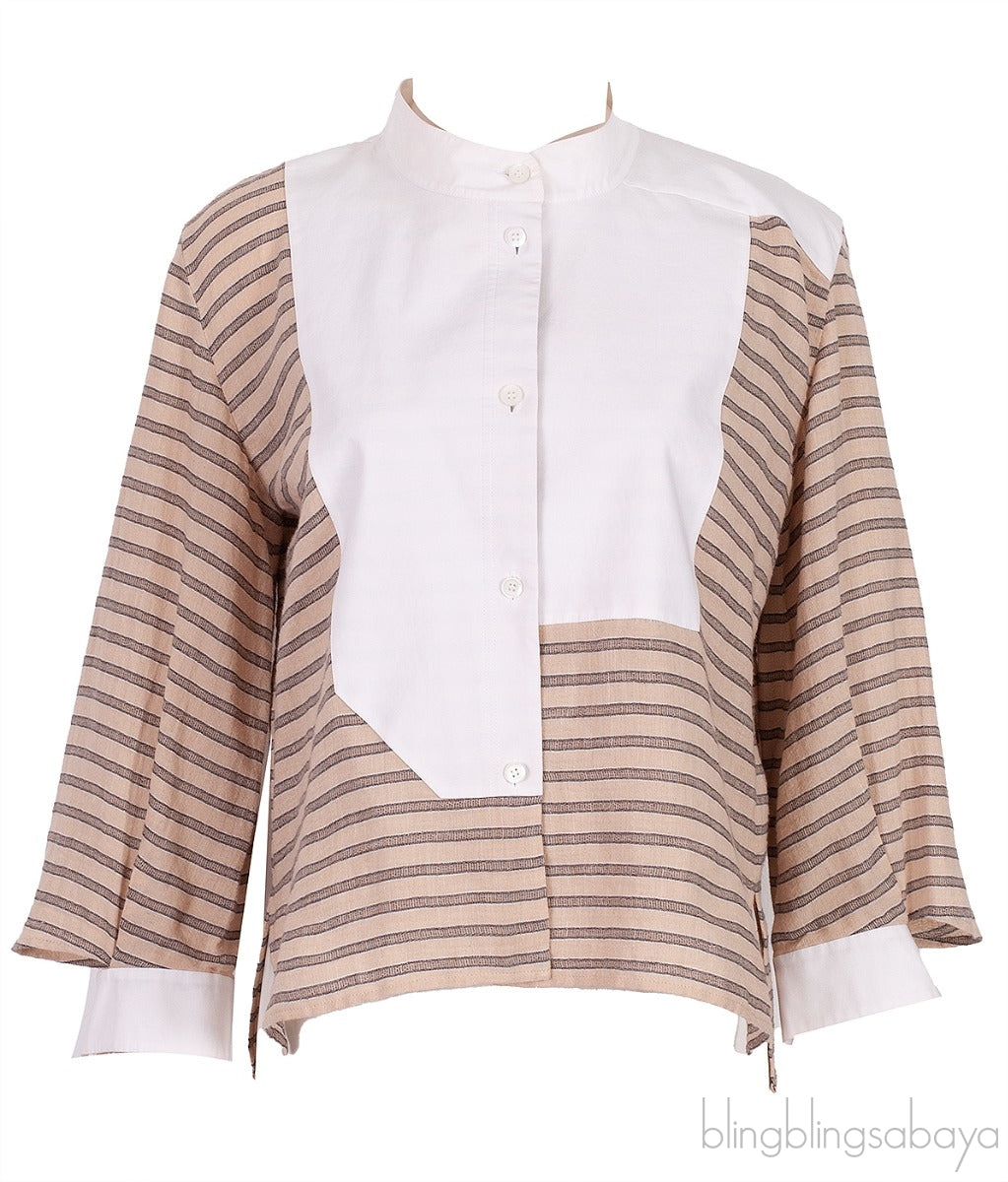 Brown Stripes Long Sleeve Shirt