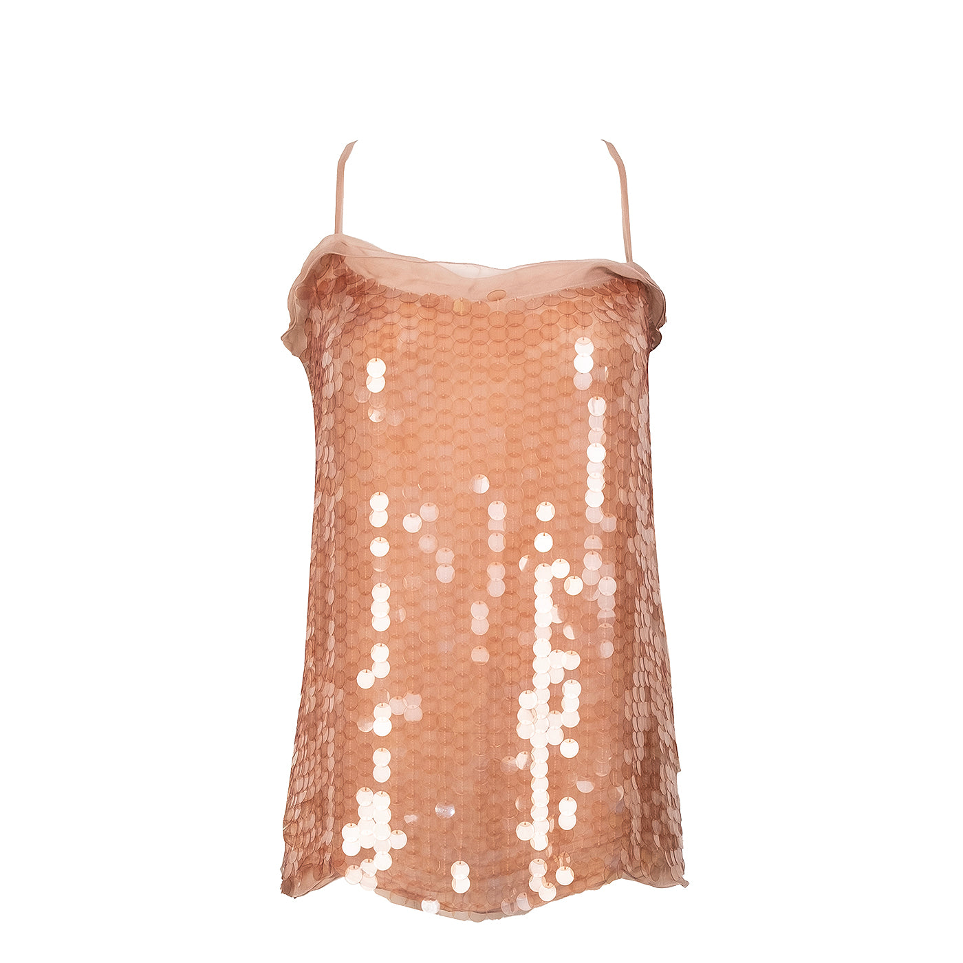 Lanvin Nude Sequin Tank Top
