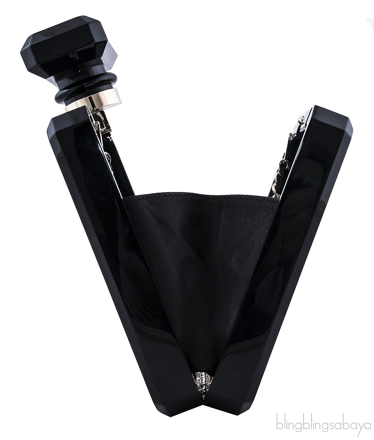 Black Plexiglass Perfume Bottle Bag