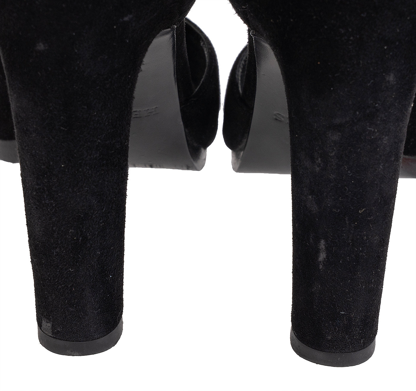 Hermes Nina D'orsay Black Suede Pumps 37