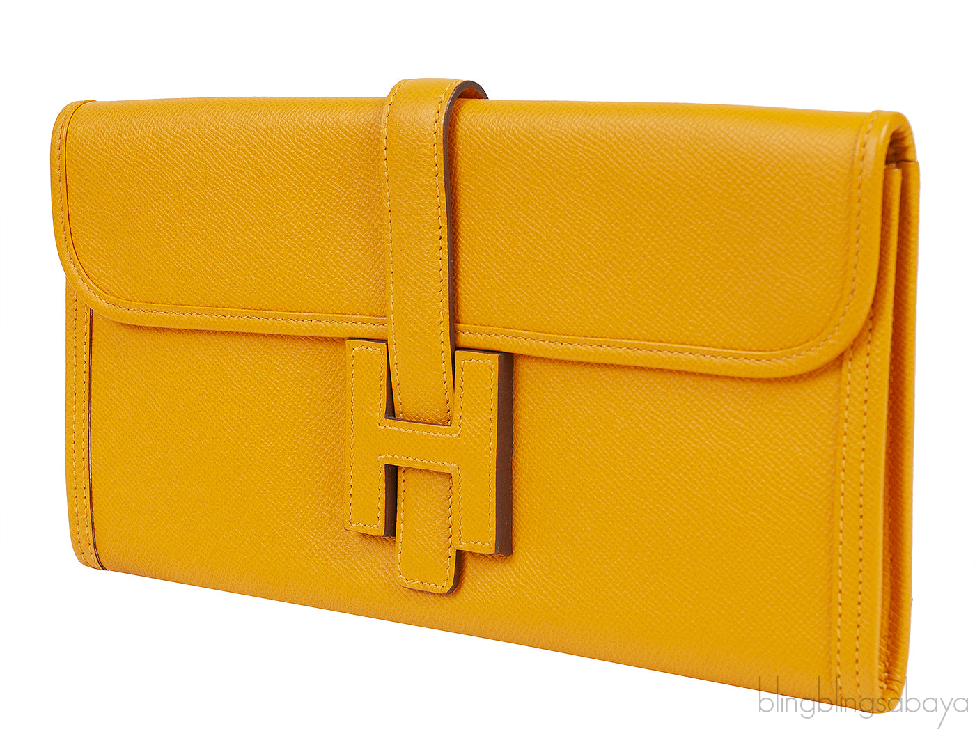 Jige Elan Clutch Epsom Jaune d\'Or