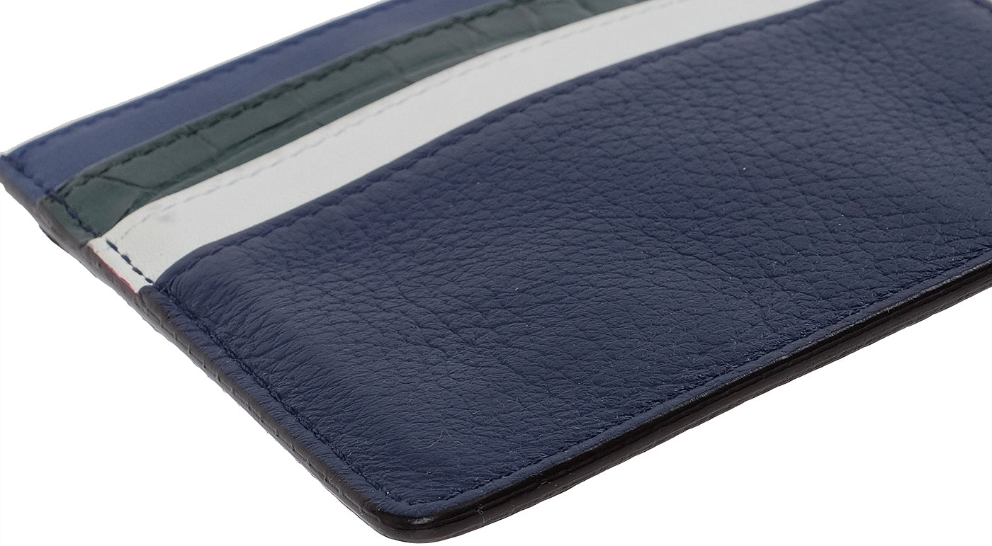 Dior Charm Blue Leather Card Holder